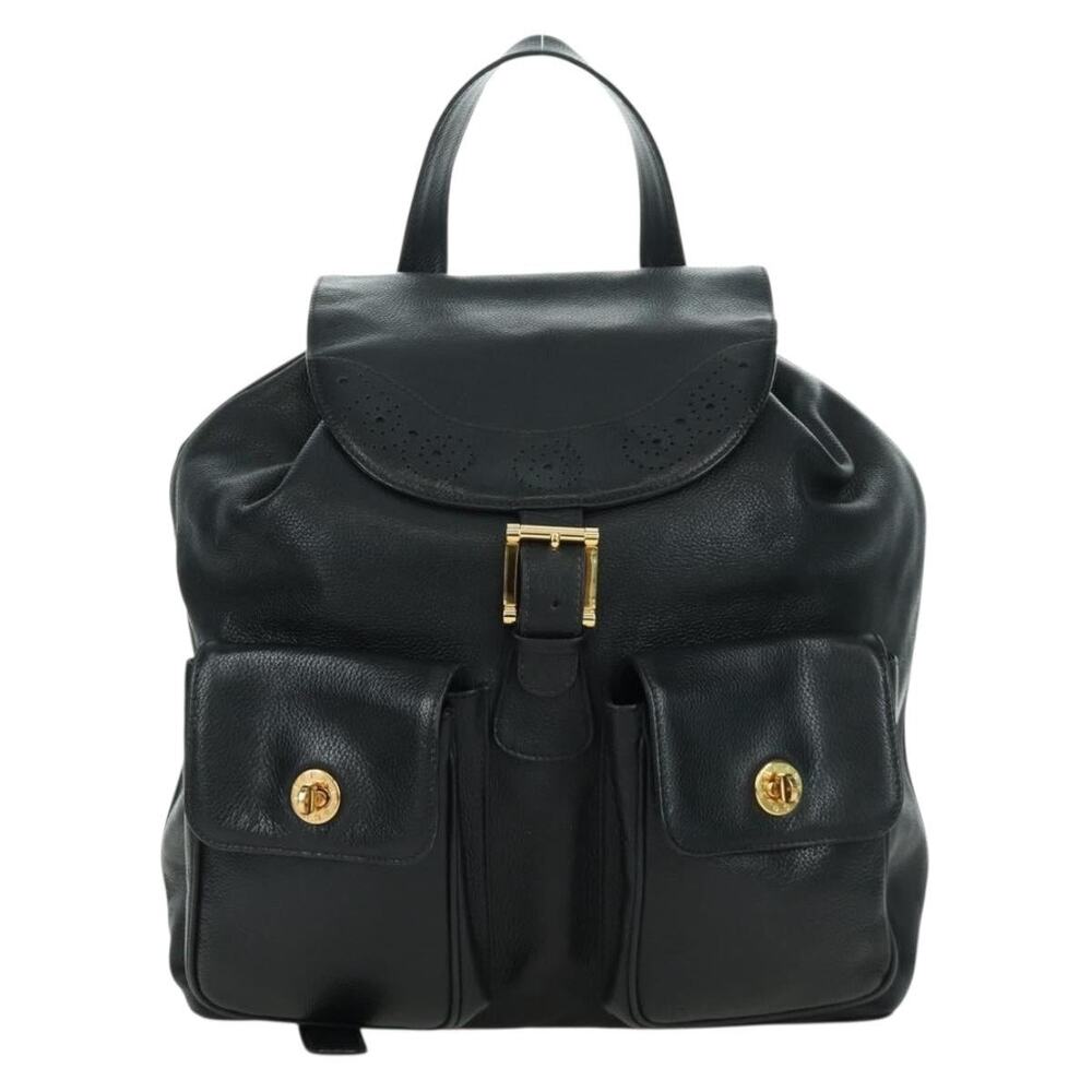 Tiffany & Co. Leather Backpack Black
